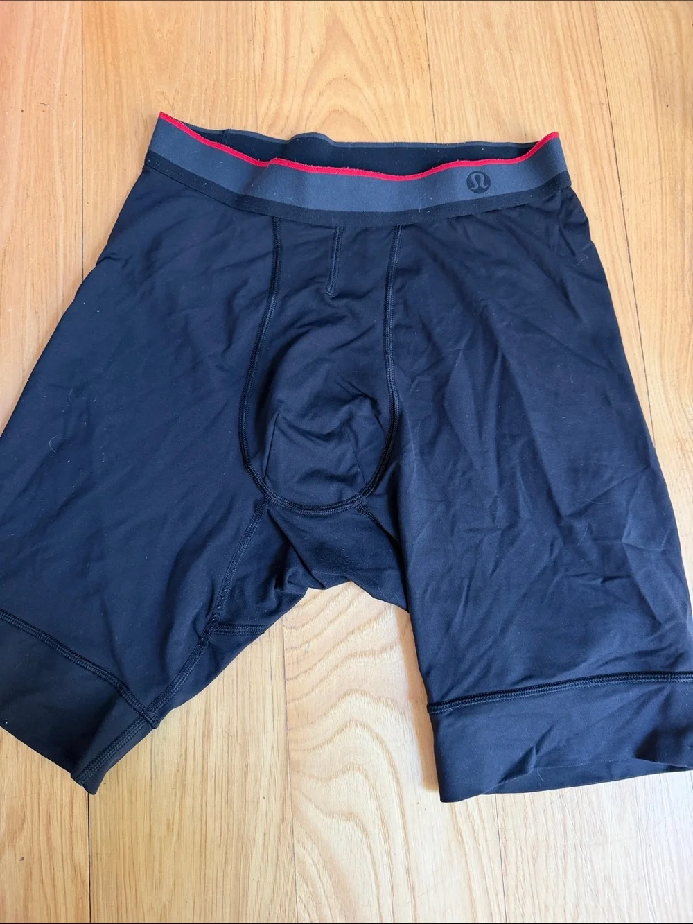 lululemon athletica Black Boxer Briefs with Red Waistband Accent